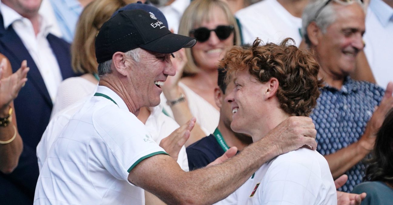 Darren Cahill and Jannik Sinner, Wimbledon 2026