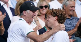 Darren Cahill and Jannik Sinner, Wimbledon 2026