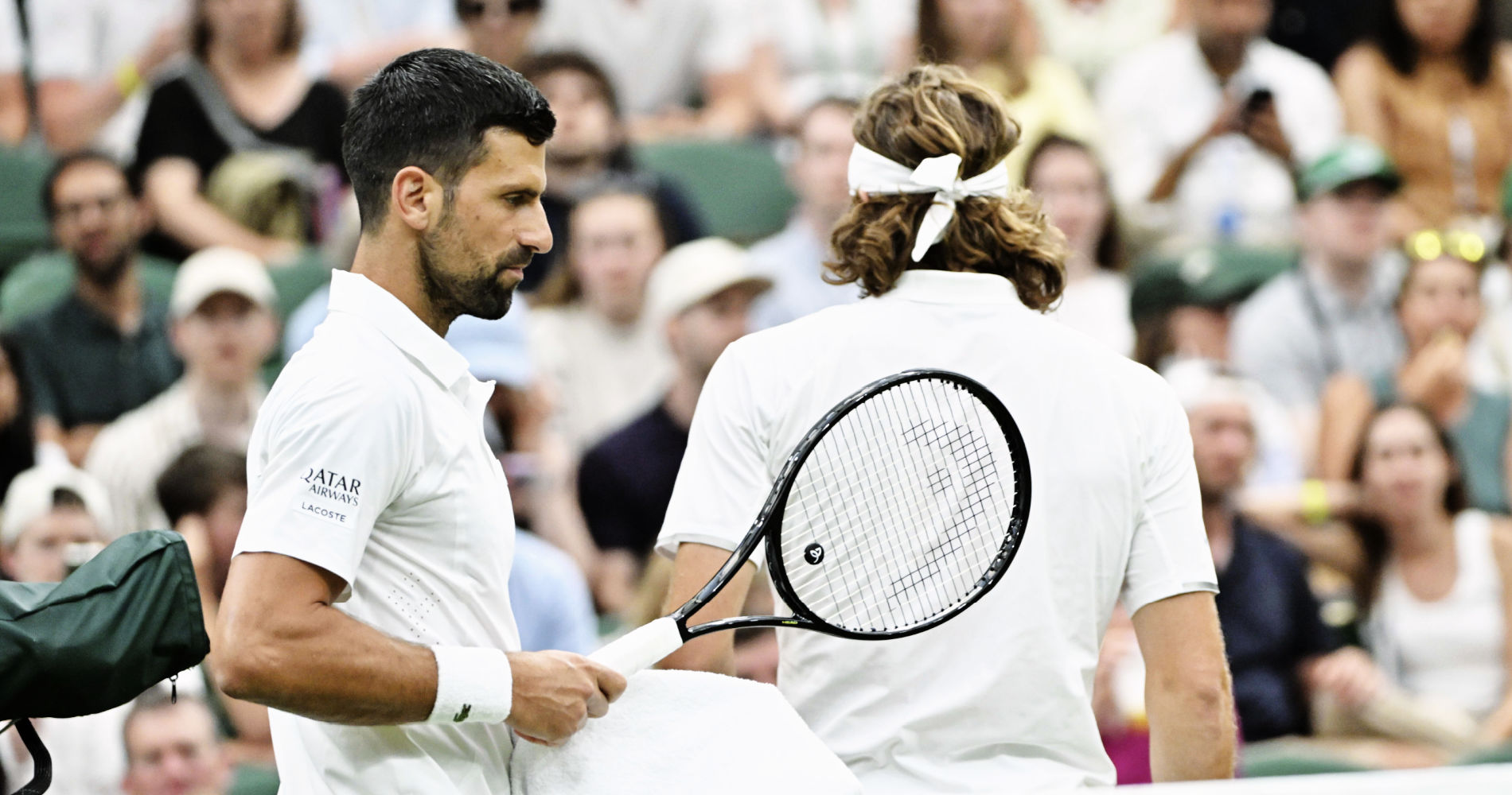 Novak Djokovic and Stefanos Tsitsipas, Wimbledon 2026