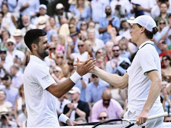 Novak Djokovic and Jannik Sinner, Wimbledon 2026