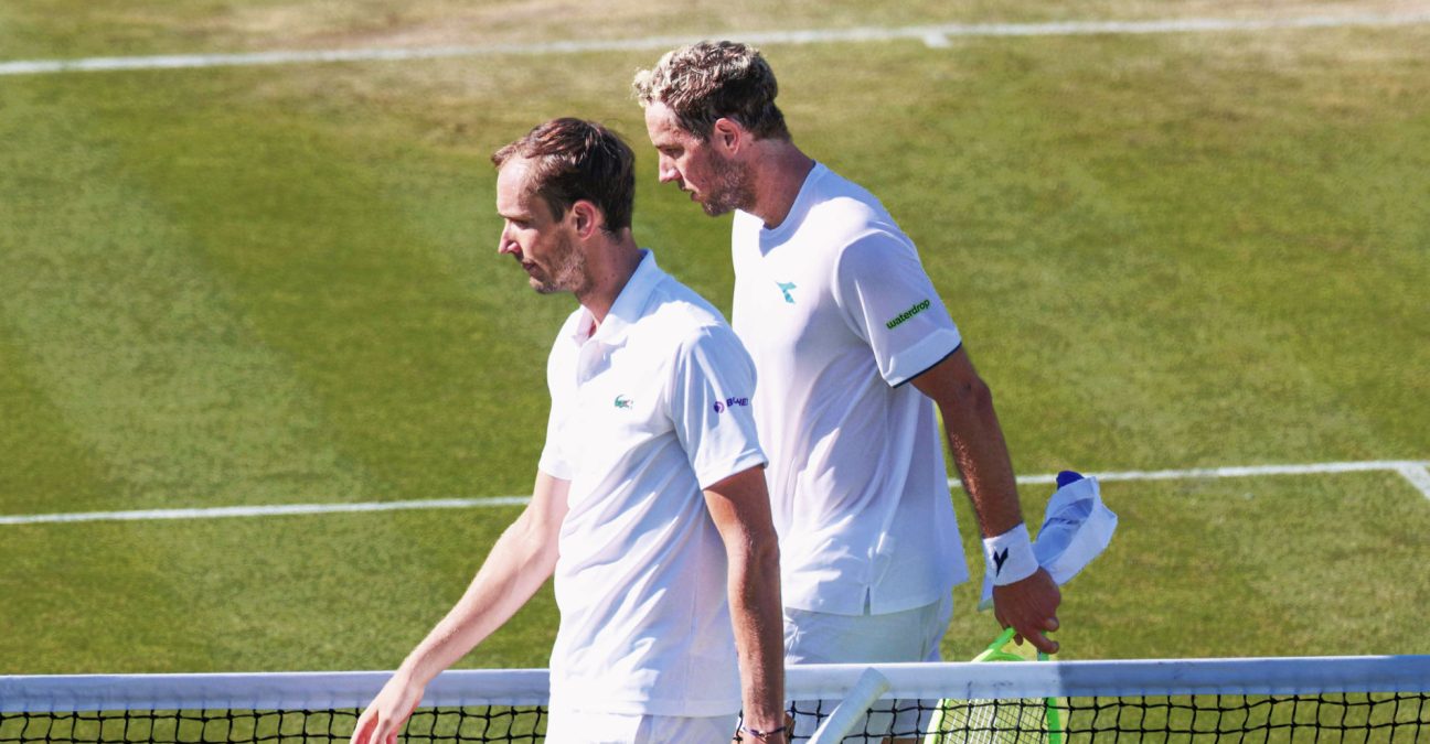 Daniil Medvedev and Jen-Lennart Struff, Wimbledon 2026