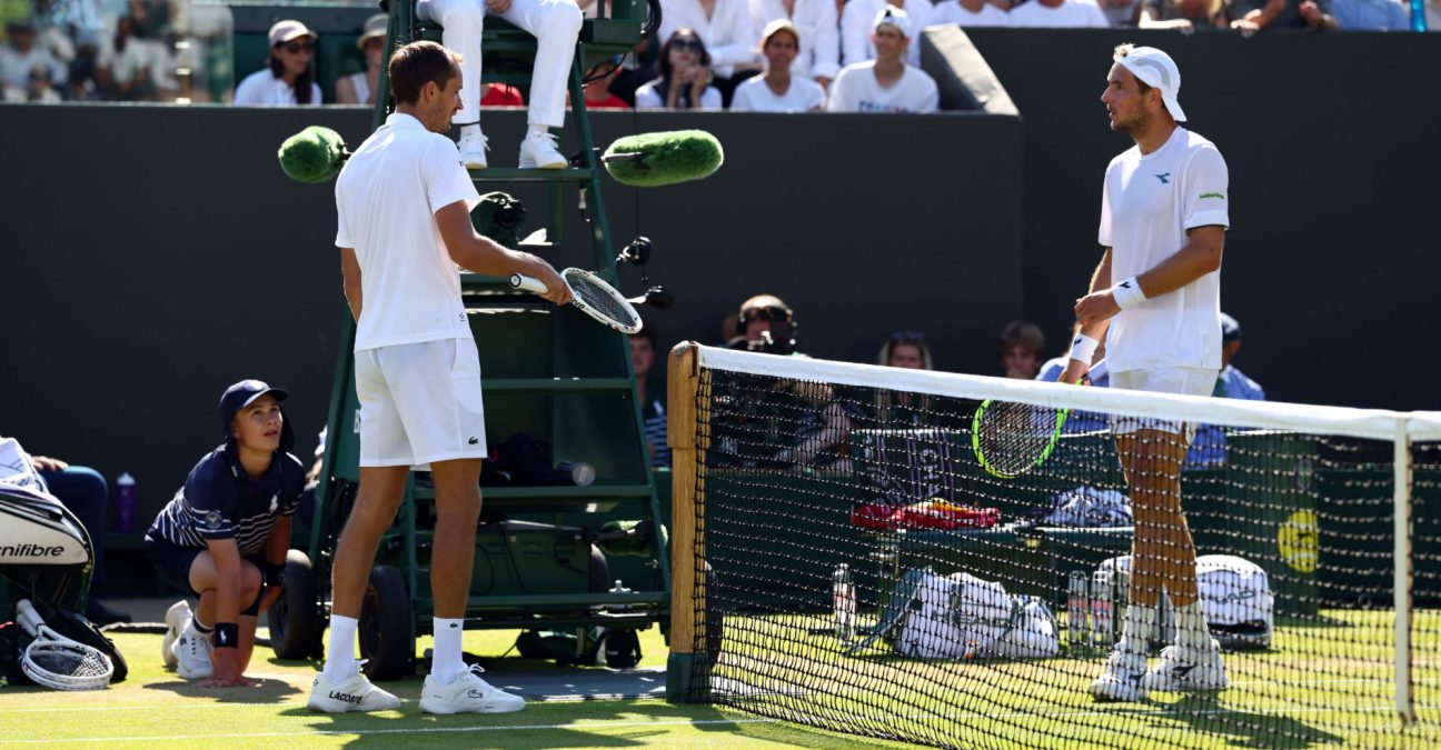 Daniil Medvedev and Jen-Lennart Struff, Wimbledon 2026