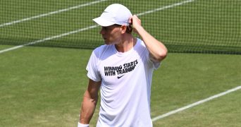 Jannik Sinner, Wimbledon 2026 practice