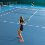 Hard court tennis court