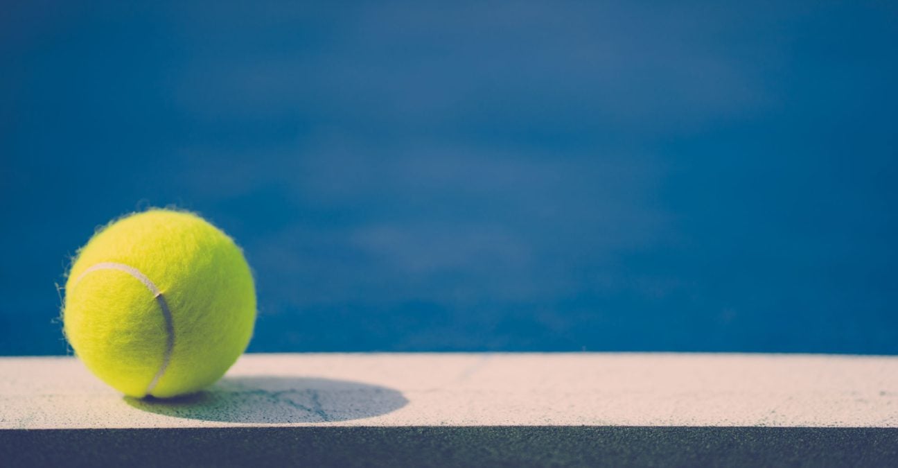 Blue and green hard court, tennis
