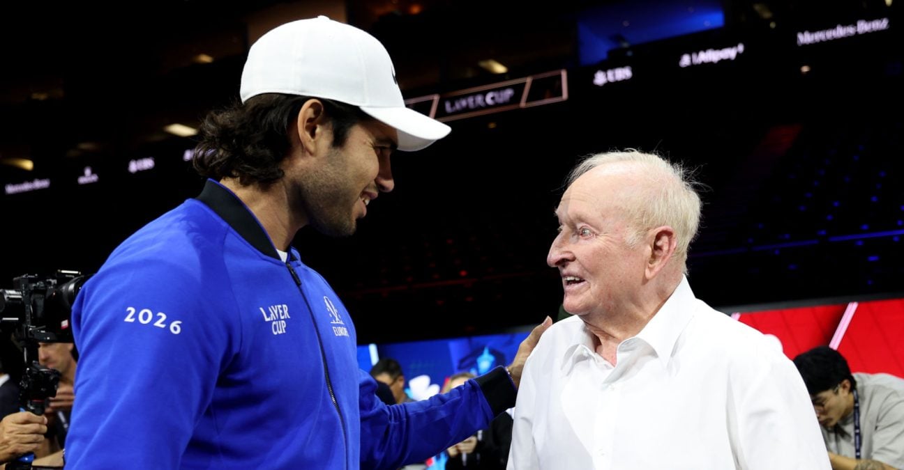 Carlos Alcaraz and Rod Laver, Laver Cup 2026