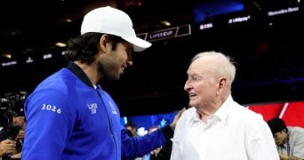 Carlos Alcaraz and Rod Laver, Laver Cup 2026