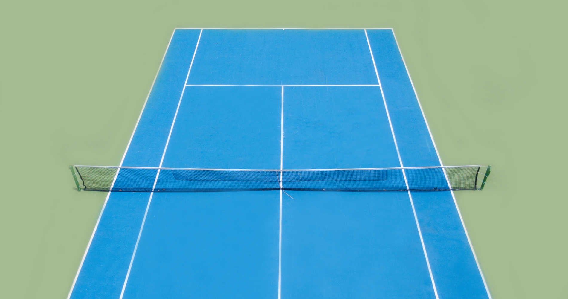 Tennis blue hard court