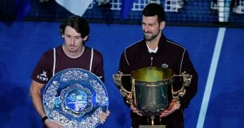 Alex de Minaur, Novak Djkokovic, Beijing 2026