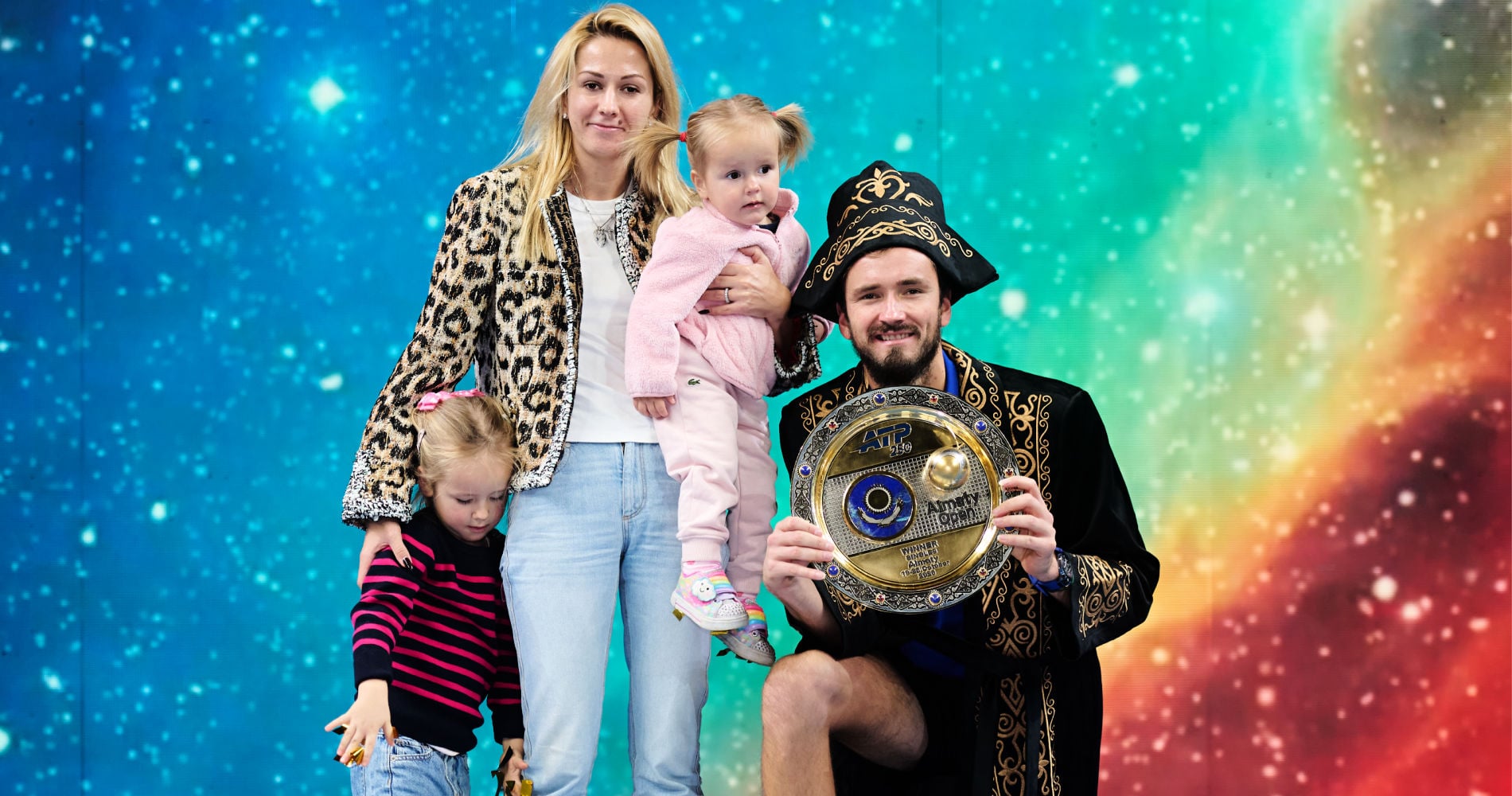 Daniil Medvedev and his family, 2026