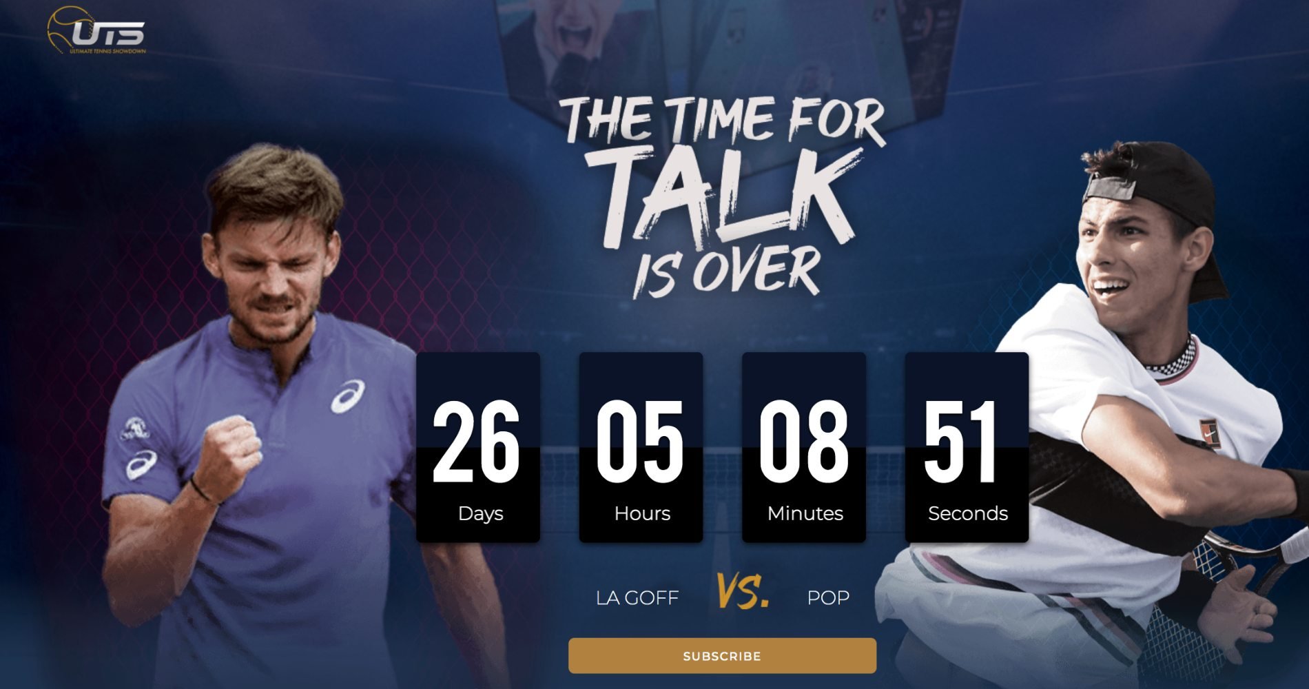 L'Ultimate Tennis Showdown doit démarrer le 16 mai.
