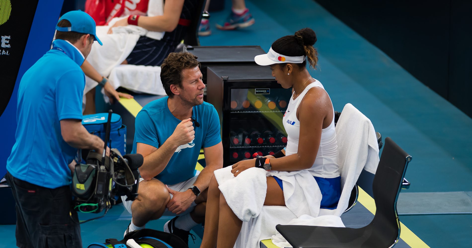 Wim Fissette and Naomi Osaka, Brisbane 2020