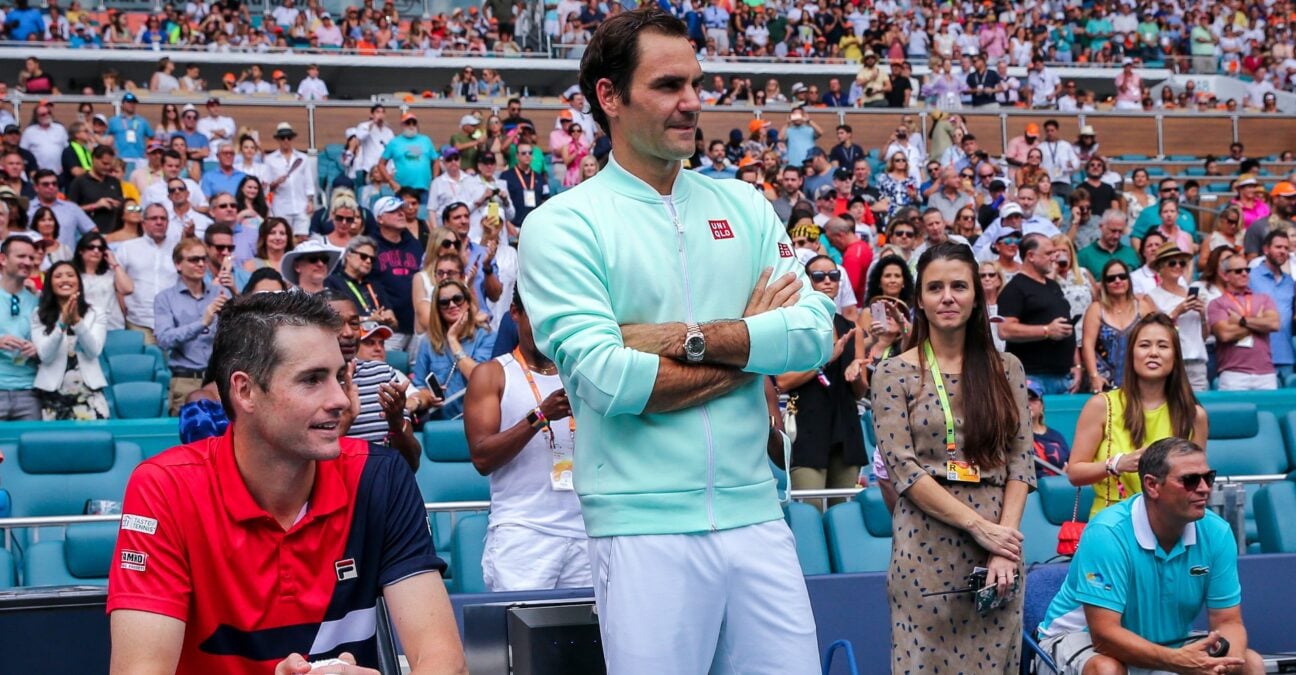 Isner and Federer, Miami 2019