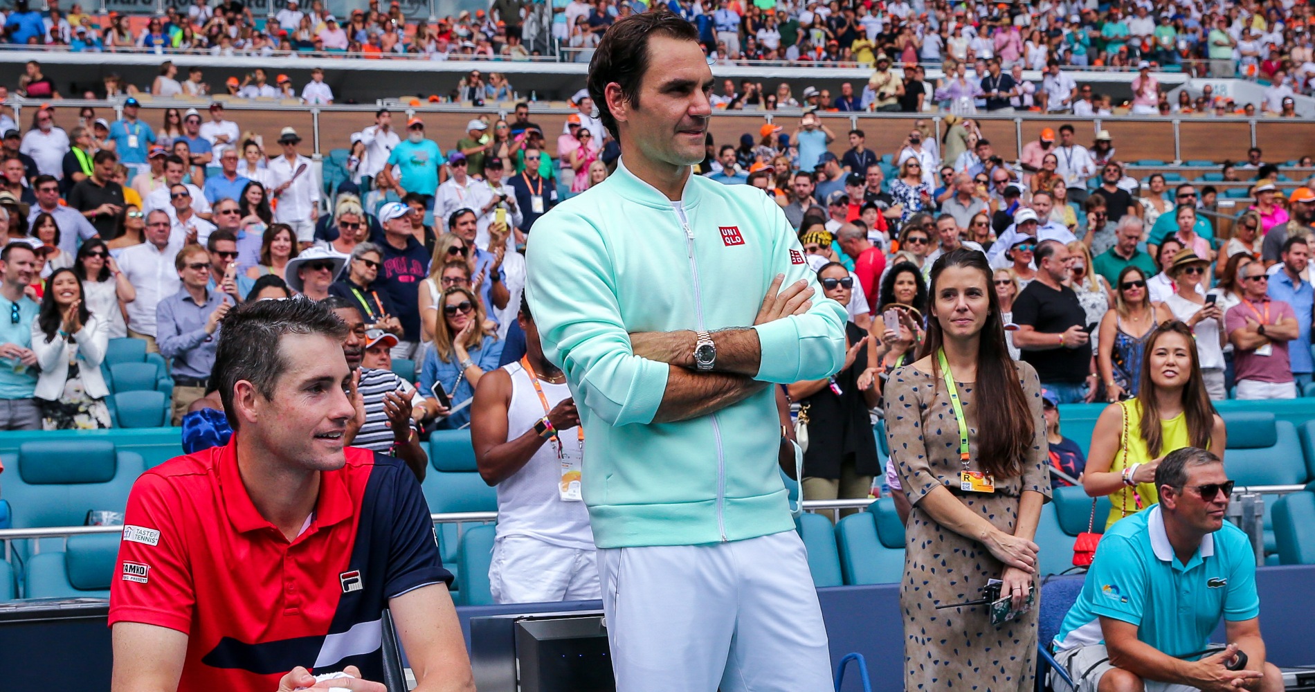Isner and Federer, Miami 2019