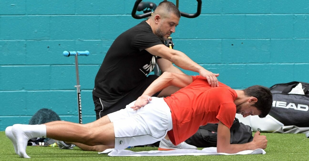 Novak Djokovic with Ulises Badio, Miami Open