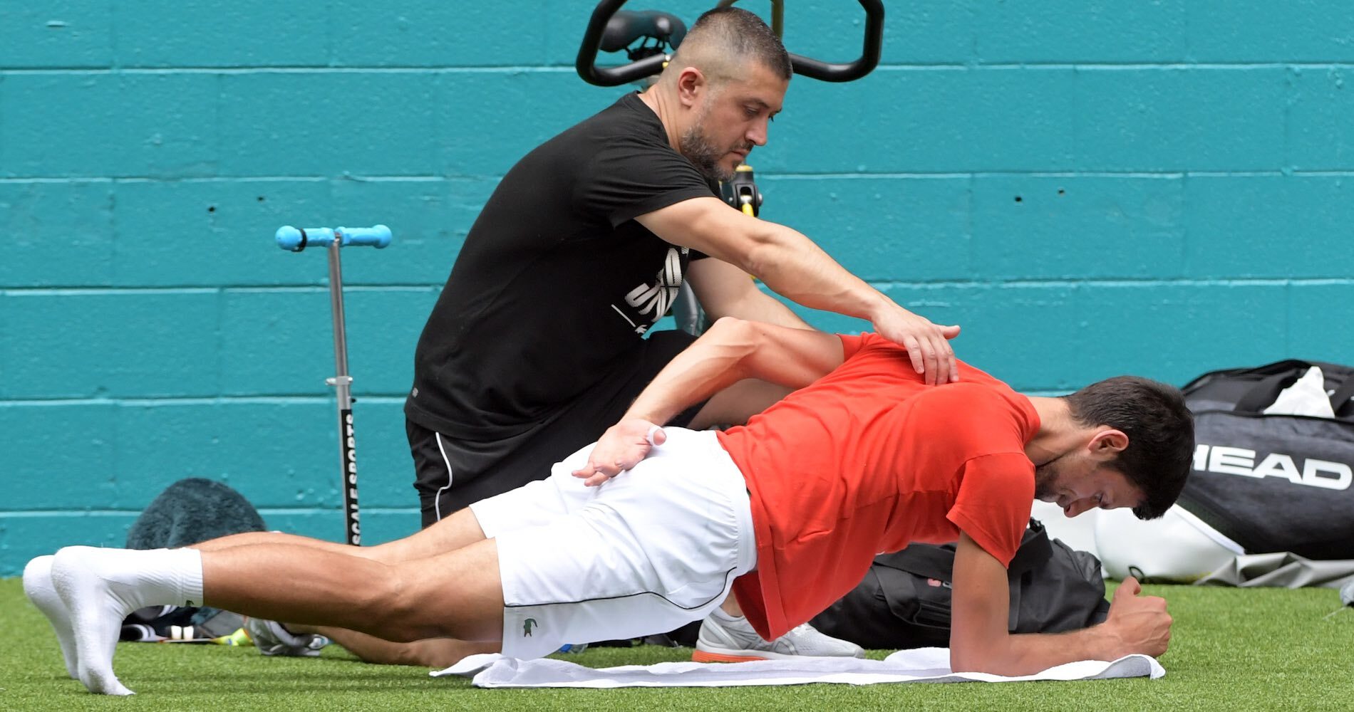 Novak Djokovic with Ulises Badio, Miami Open