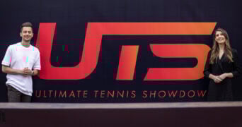 Max Whittle and Jenny Drummond, media faces of Ultimate Tennis Showdown