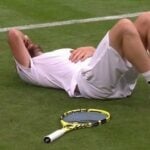Adrian Mannarino at Wimbledon in 2021