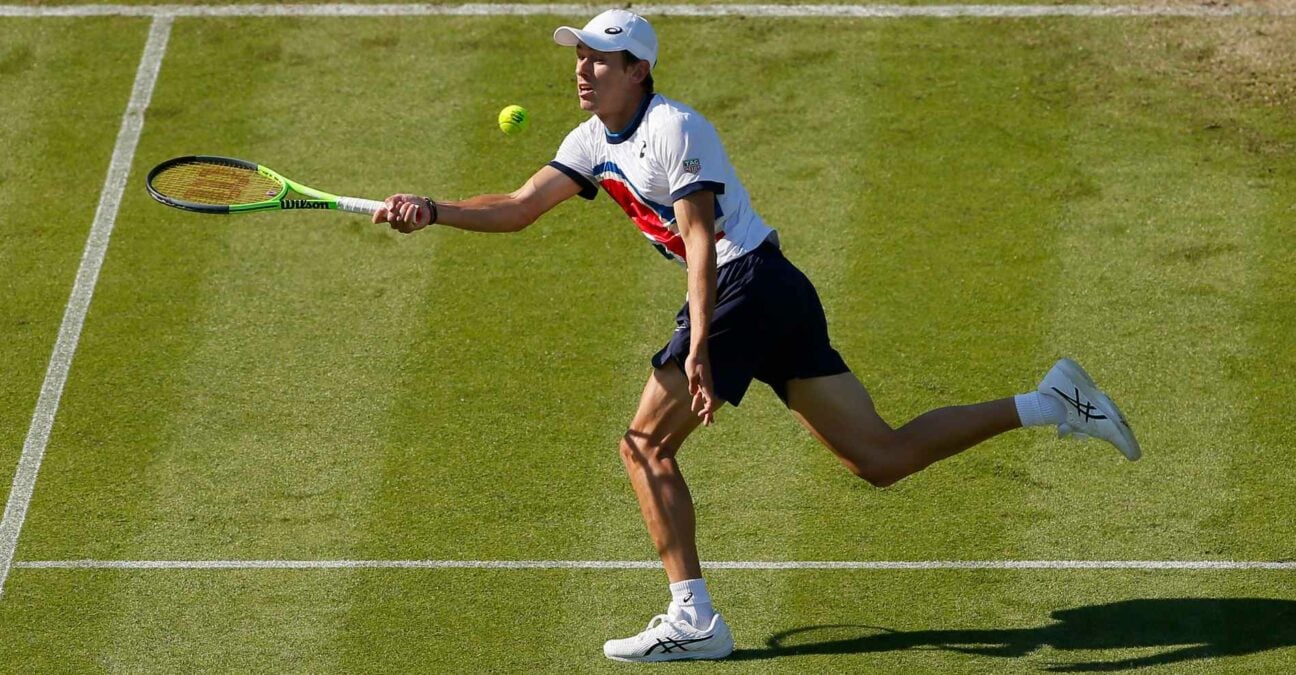 Alex de Minaur at Eastbourne in 2021