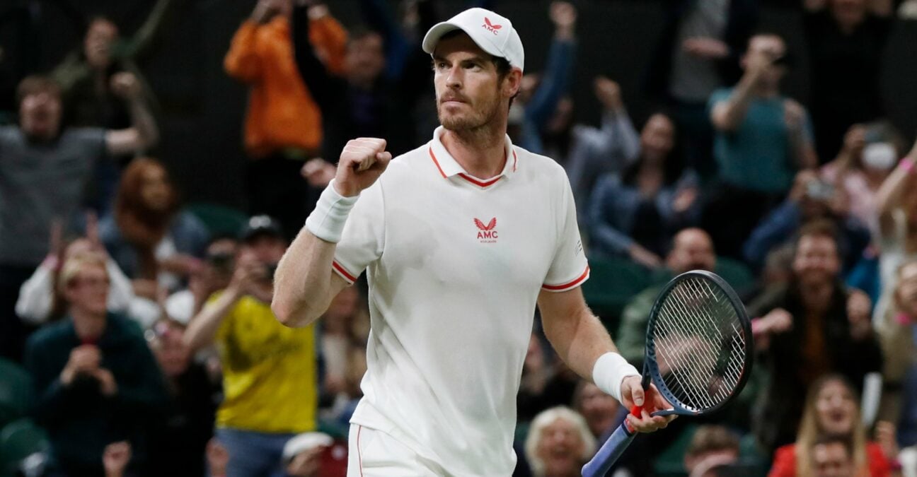Andy Murray at Wimbledon in 2021