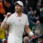 Andy Murray at Wimbledon in 2021