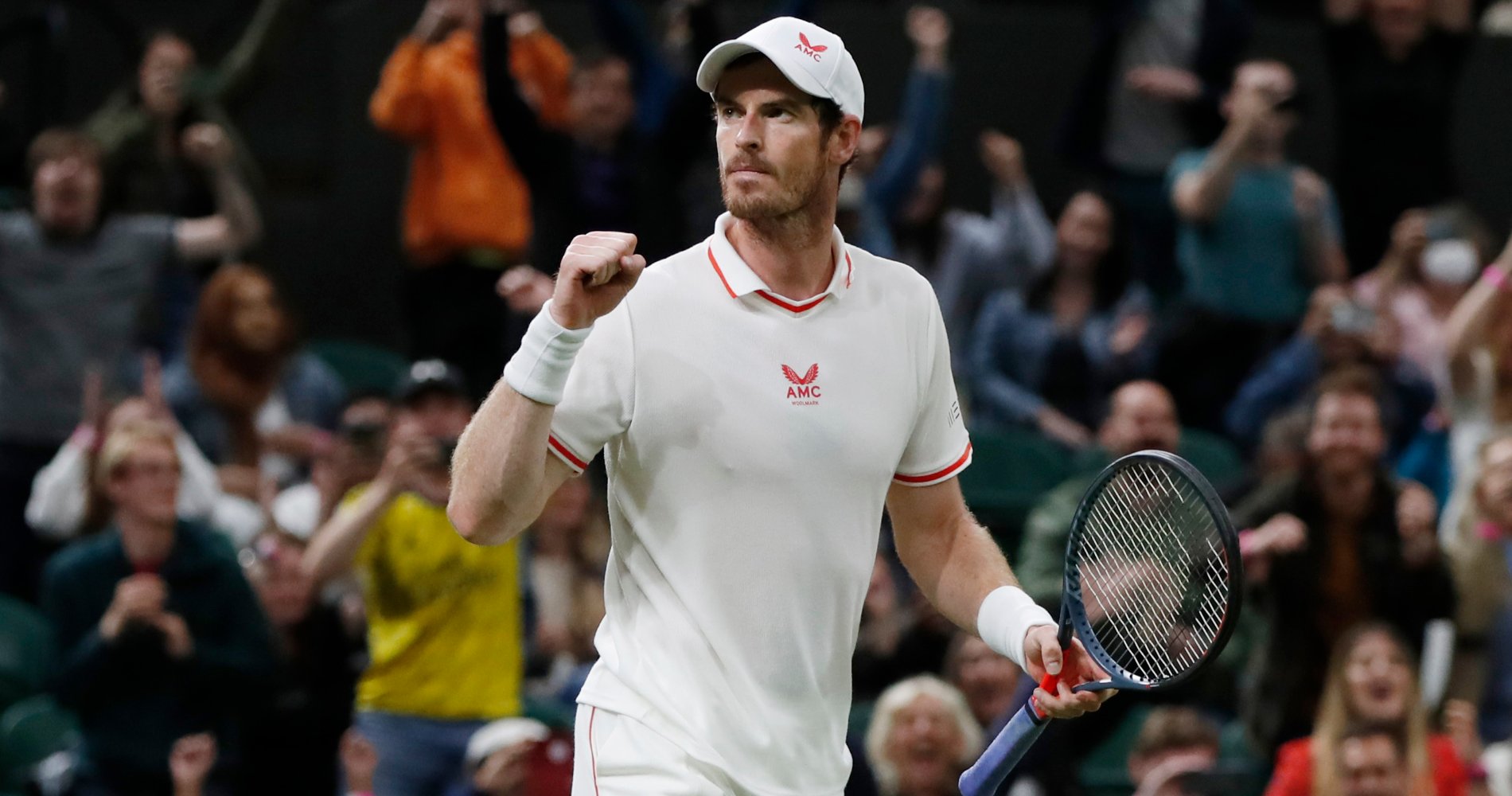 Andy Murray at Wimbledon in 2021