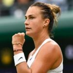 Aryna Sabalenka at Wimbledon in 2021