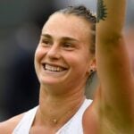 Aryna Sabalenka at Wimbledon in 2021