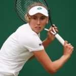 Elise Mertens at Wimbledon in 2021
