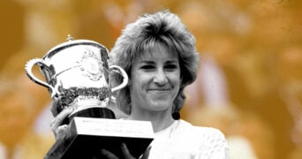 Chris Evert at Roland-Garros in 1986