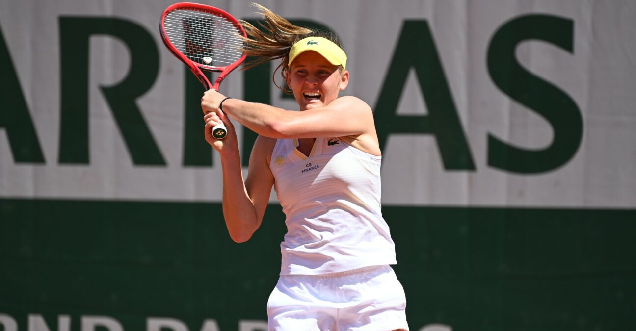 Fiona Ferro at Roland-Garros in 2021