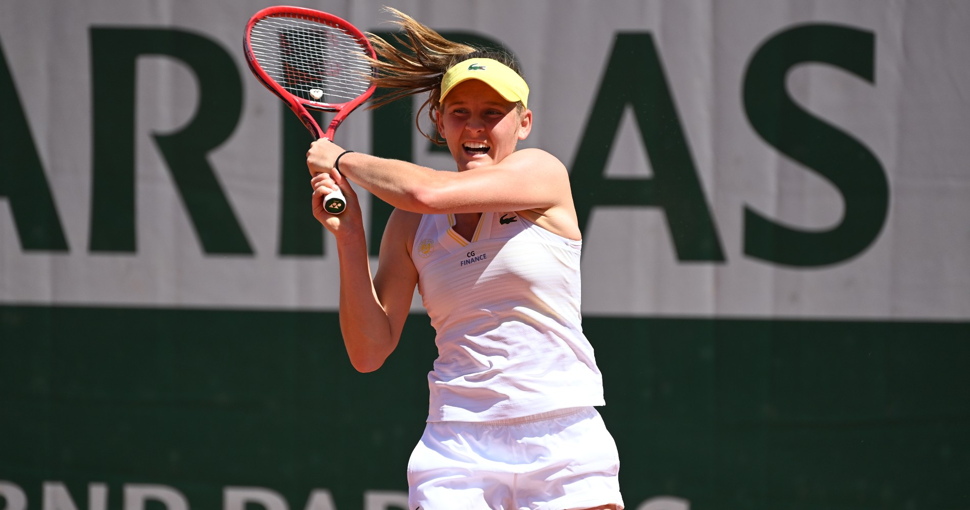 Fiona Ferro at Roland-Garros in 2021