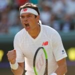 Milos Raonic at Wimbledon in 2018
