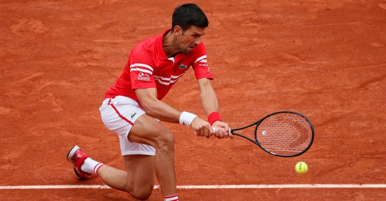Novak Djokovic at Roland-Garros in 2021