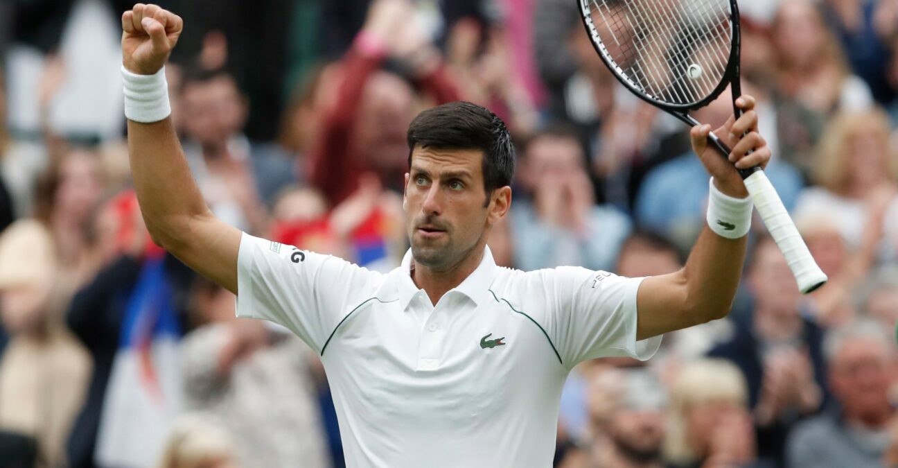 Novak Djokovic at Wimbledon in 2021