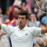 Novak Djokovic at Wimbledon in 2021