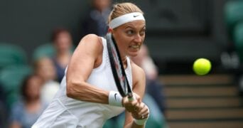 Petra Kvitova at Wimbledon in 2021