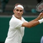 Roger Federer at Wimbledon in 2021
