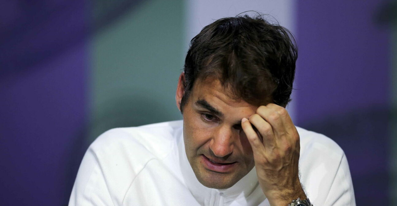 Roger Federer, en conférence de presse à Wimbledon en 2016