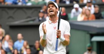 Andy Murray at Wimbledon in 2021