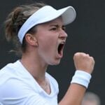 Barbora Krejcikova at Wimbledon in 2021