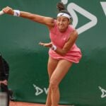 Caroline Garcia at Lausanne in 2021