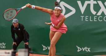 Caroline Garcia at Lausanne in 2021