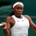 Cori Gauff at Wimbledon in 2021