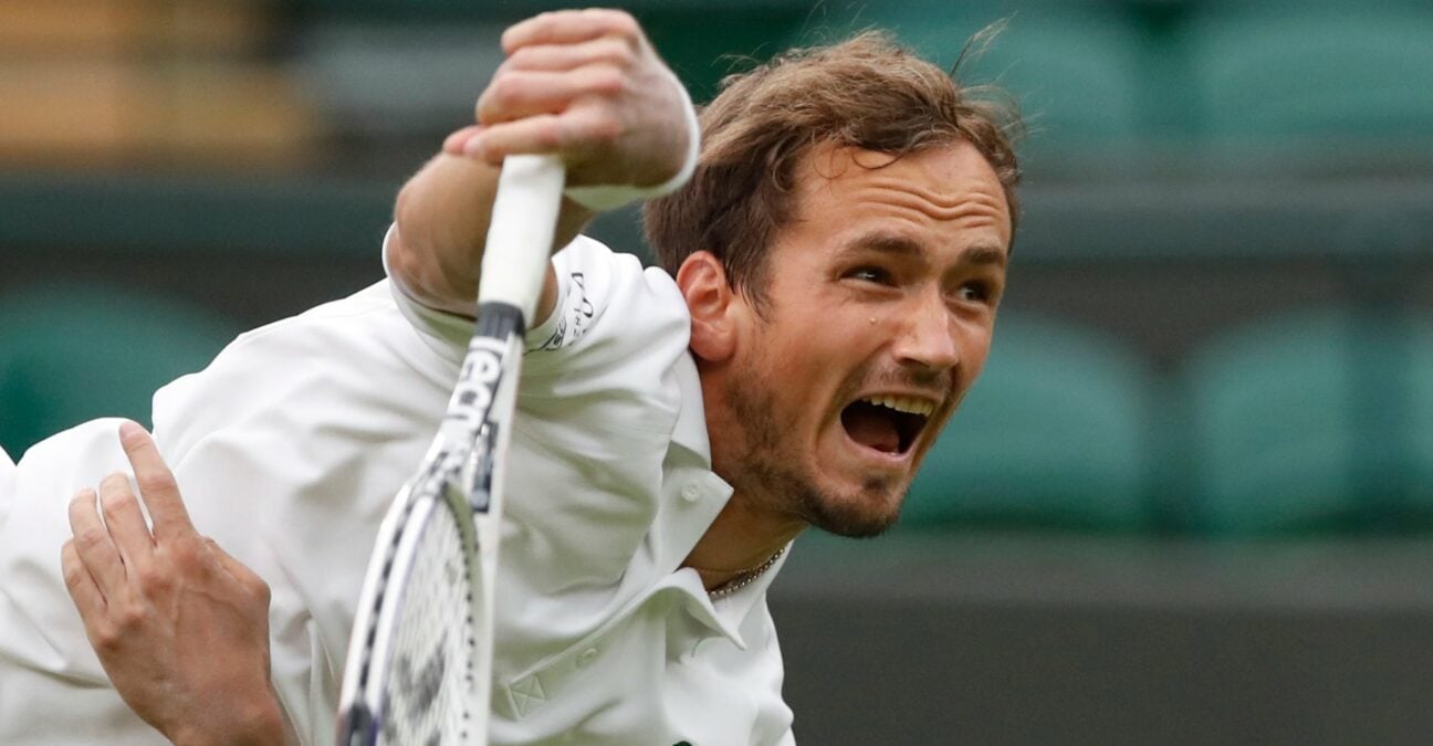 Daniil Medvedev at Wimbledon in 2021