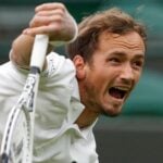 Daniil Medvedev at Wimbledon in 2021