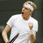 Denis Shapovalov at Wimbledon in 2021