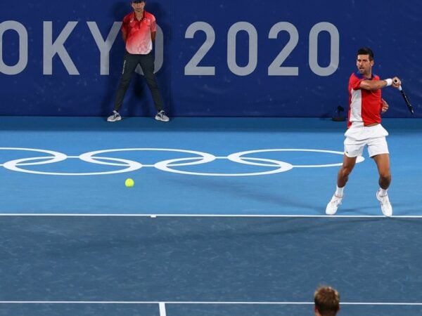 Novak Djokovic and Nina Stojanovic - JO 2020