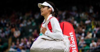 Emma Raducanu at Wimbledon in 2021