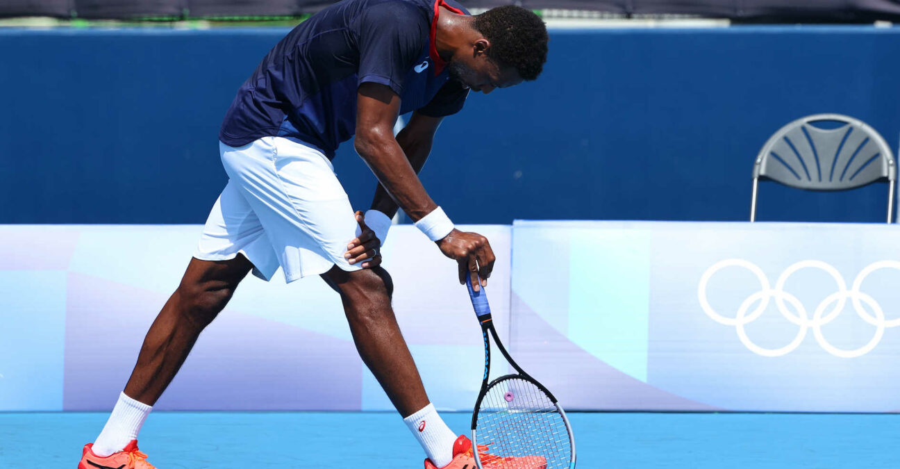 Gael Monfils of France at Tokyo Olympics)
